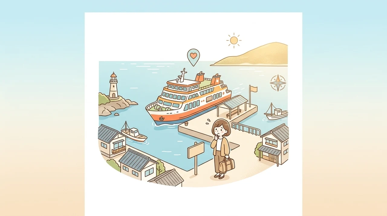 日間賀島へのアクセスと港周辺の観光情報
