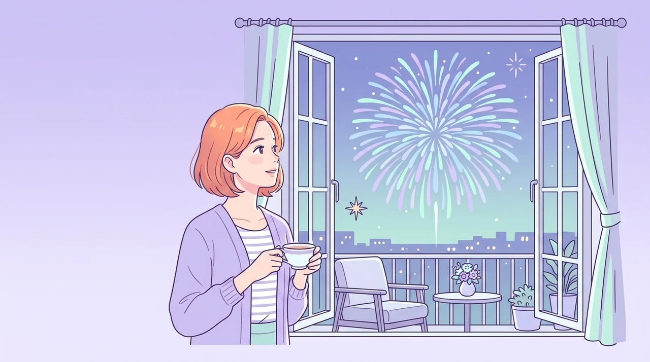 客室から花火を楽しむ部屋選びのポイント
