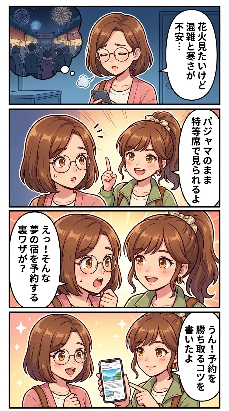 えびす講花火 ホテル 花火見える