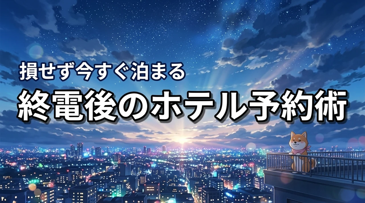 終電逃した！今すぐ泊まれるホテルのおすすめは？深夜の予約で損しない方法