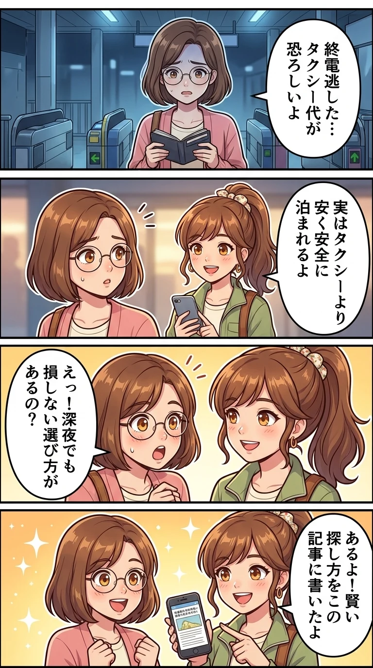 終電逃した　泊まれるホテル　おすすめ