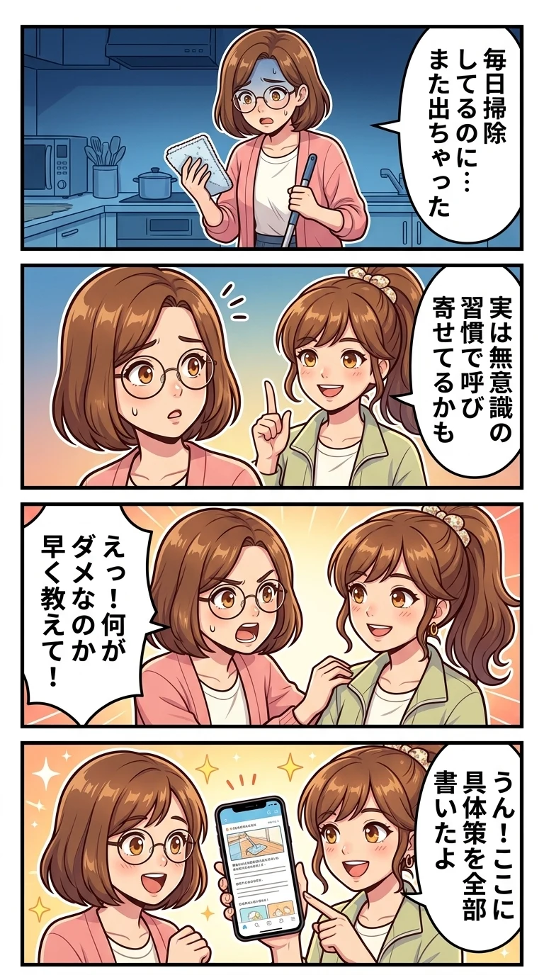 ゴキブリを呼び寄せる NG習慣 〇選