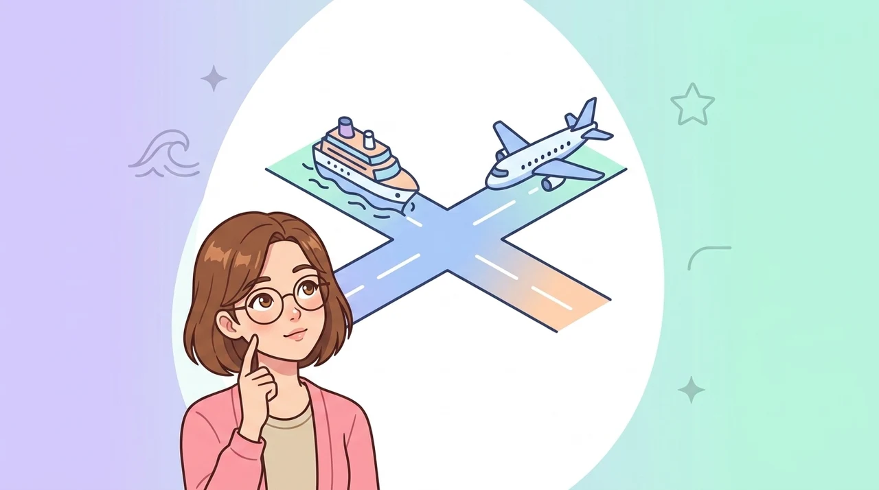 船旅と飛行機はどっちがいい？項目別比較