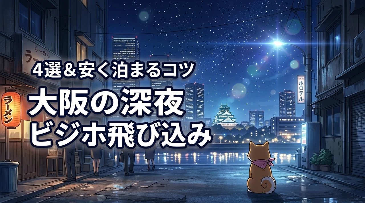 大阪で深夜のビジネスホテルに飛び込み宿泊は可能？おすすめ4選と安く泊まるコツ