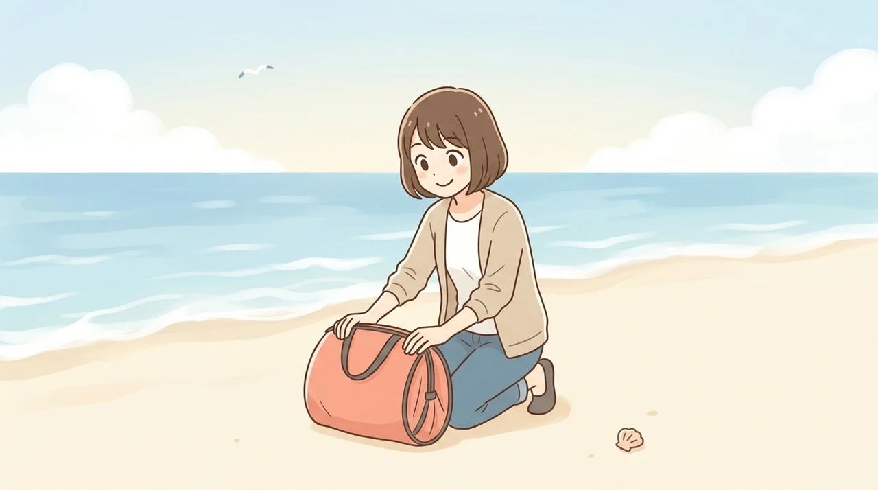 海でのテント設営・撤収を一人でこなすコツ