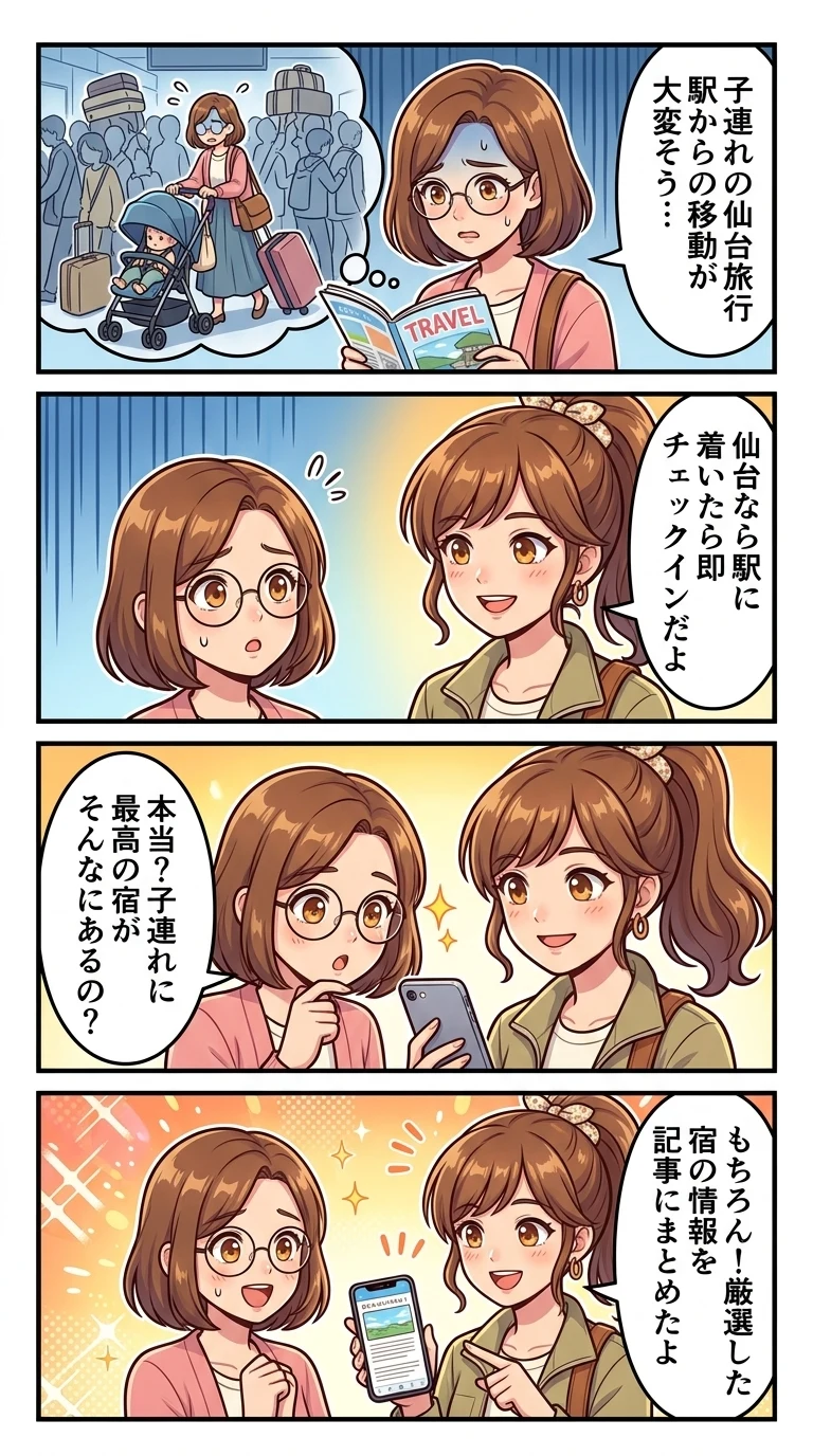 仙台駅周辺 ホテル 子連れ 駅直結