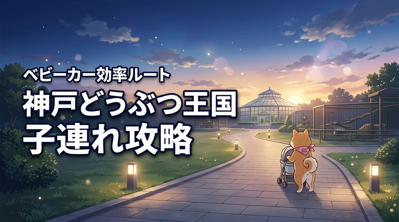 神戸どうぶつ王国は子連れベビーカー移動が正解！貸出ありの園内を効率よく回る方法