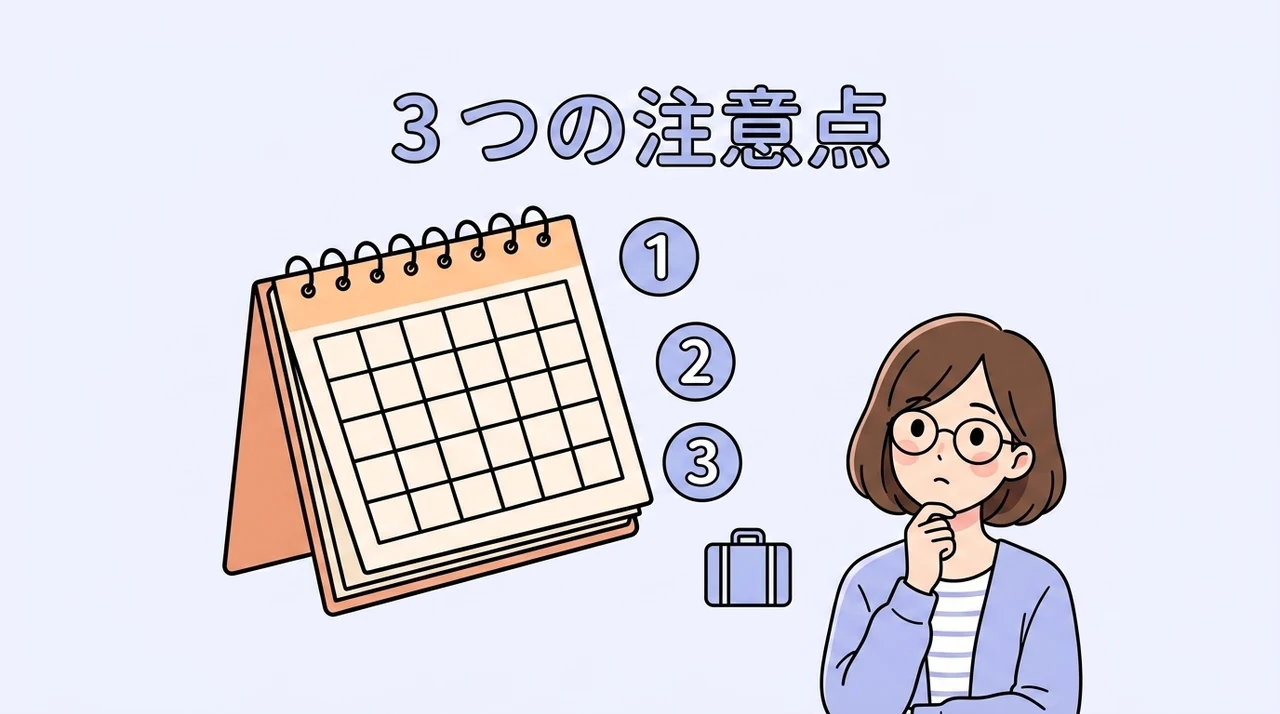 予約前に確認すべき3つの注意点