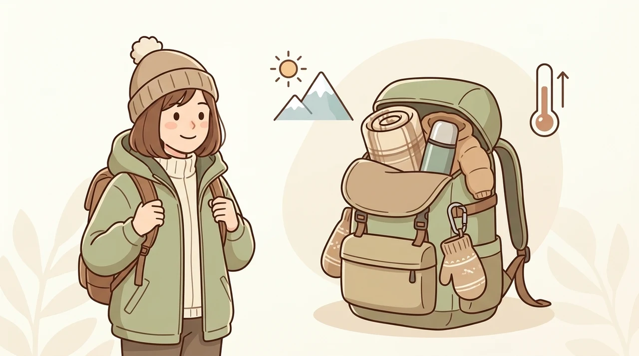 子連れの服装と持ち物|山頂の寒さ対策を万全に