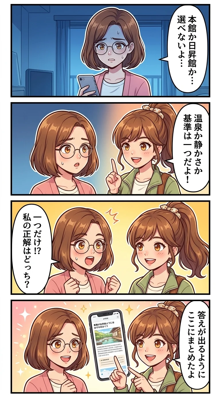 ホテル 浦島 本館 日昇館 違い