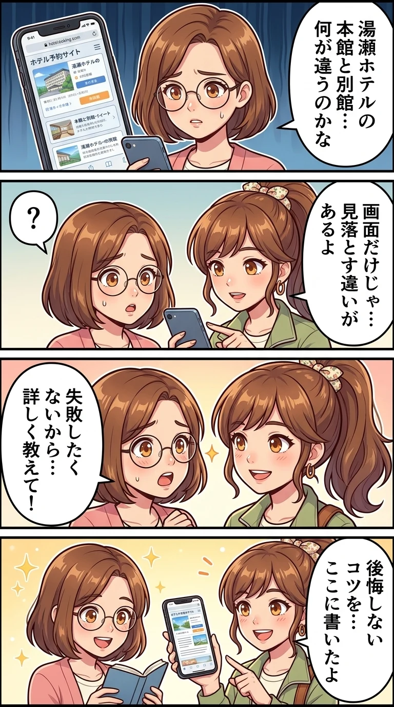 湯瀬ホテル 本館 別館 違い