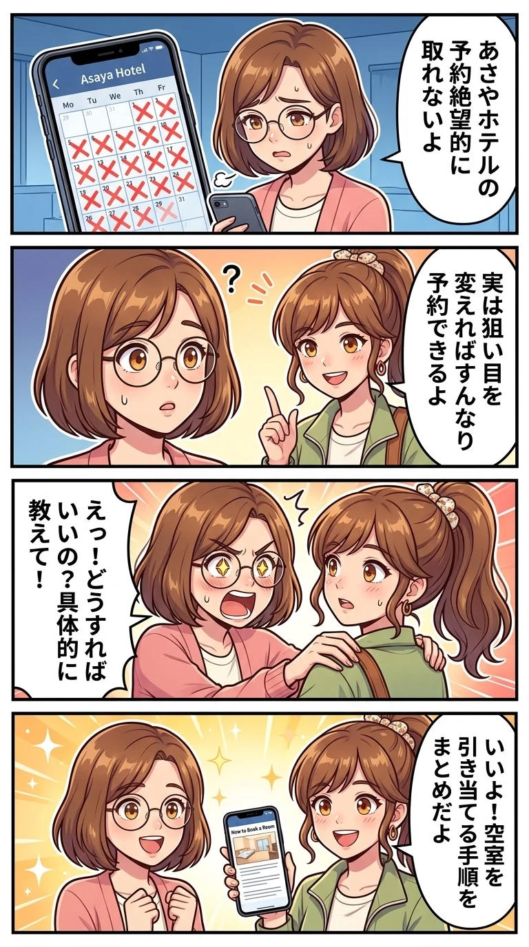 あさやホテル予約 取れない