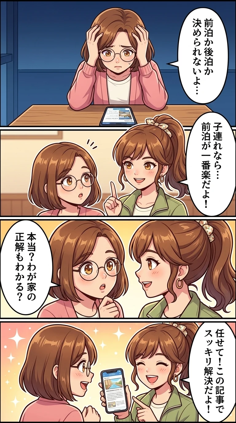 ディズニー ホテル 前泊 後泊 どっち