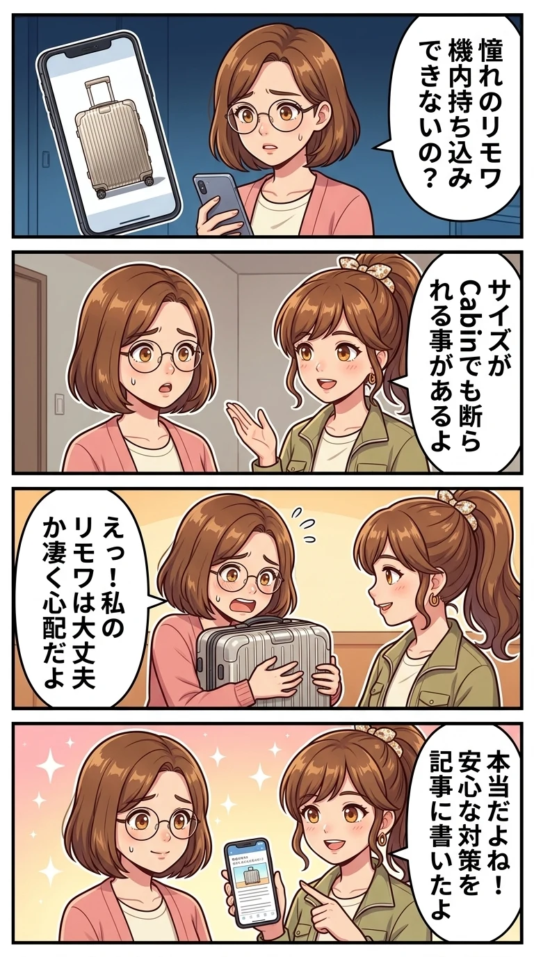 リモワ キャビン 機内持ち込み できない