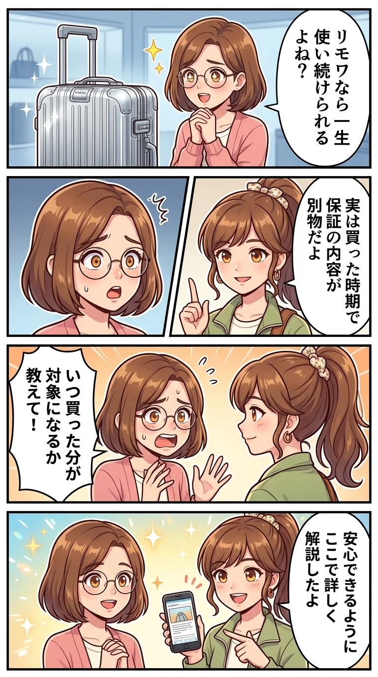 リモワ 生涯保証 いつまで