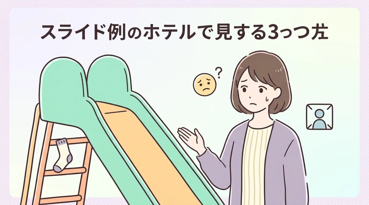 部屋に滑り台があるホテルで注意すべき3つのデメリット