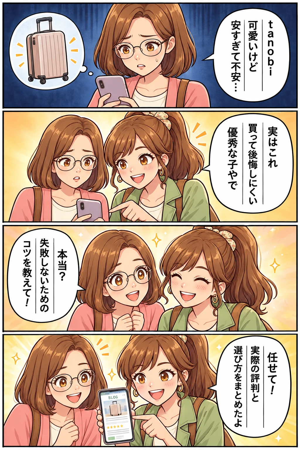 tanobi スーツケース 評判