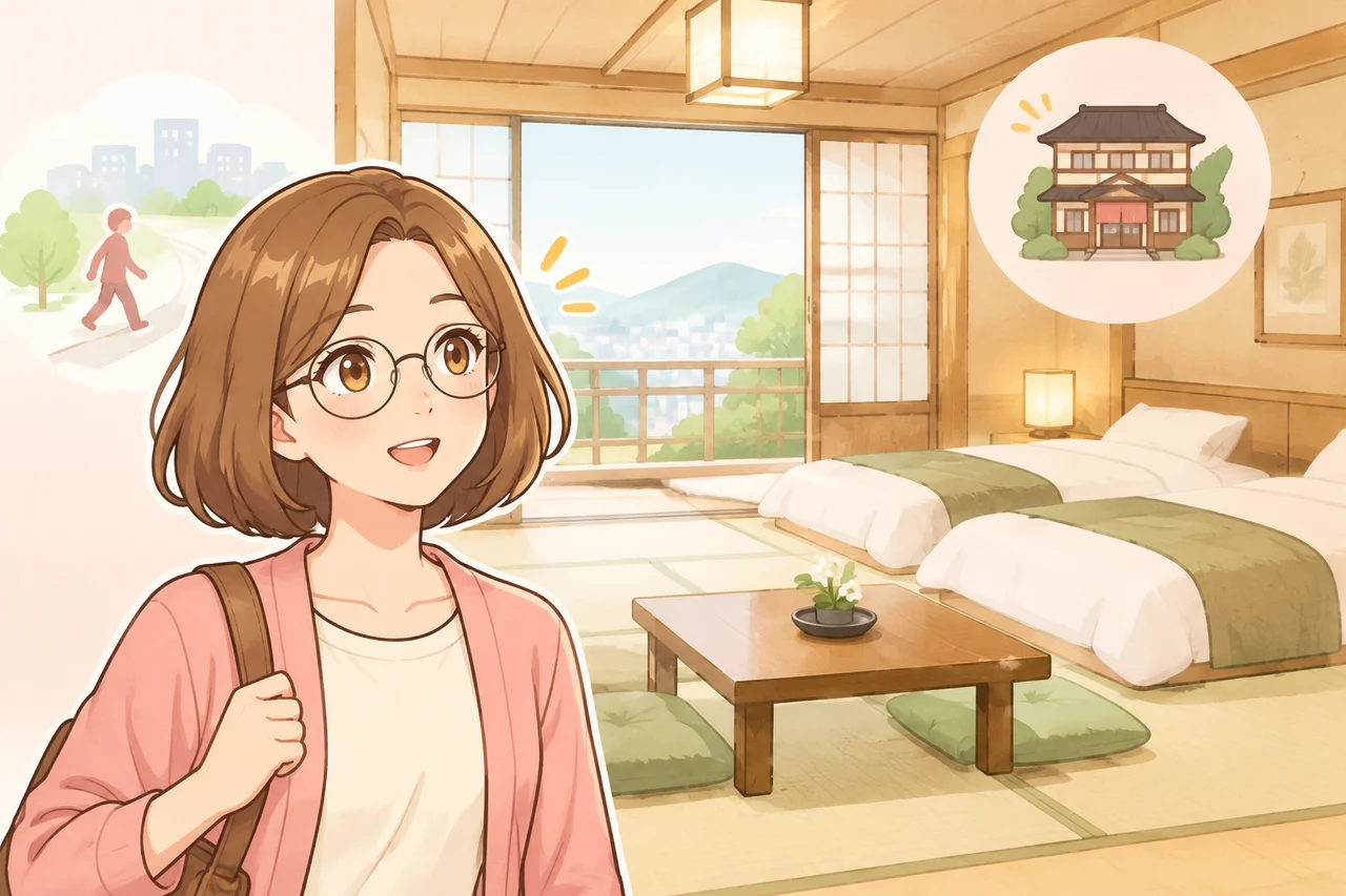 徒歩圏内で泊まれる和室ホテル