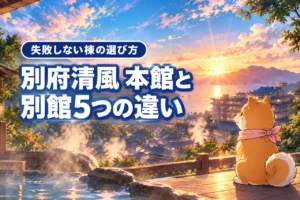 別府清風の本館と別館の違いを5つの比較で徹底解説！自分に合う棟の選び方