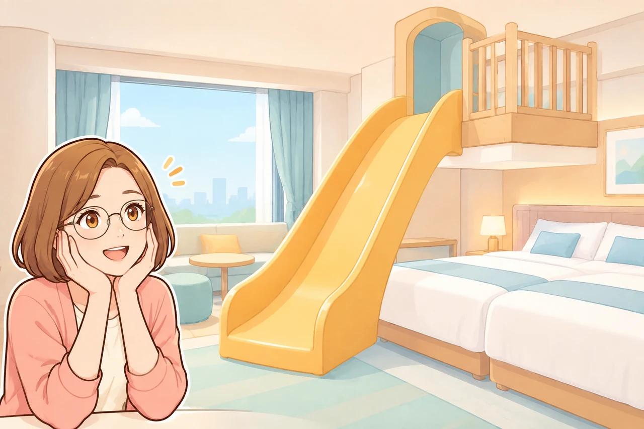 滑り台付き客室がある関東のホテル10選のイメージ画像（グランドメルキュール那須高原リゾート＆ス・Rakuten STAY VILLA 鬼・ゆとりろ那須塩原）